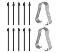 Pack of 12 Replacement Tips for Samsung Stylus S Pen Compatible with Samsung Galaxy Tab S8/S8+Plus/S8 Ultra/S7/S7+Plus/S7 FE/S6/S6 5G/S6 Lite, Includes 2 Replacement Tool, Black