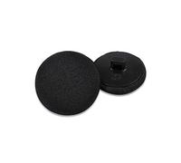 Pack of 12 Round Resin Buttons with Cotton Cloth Cover for Windbreak Garmrents WindCoats-Black 23mm
