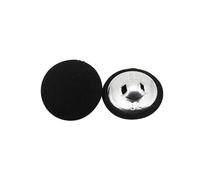 Pack of 12 Round Resin Buttons with Cotton Cloth Cover for Windbreak Garmrents WindCoats-Black 30mm