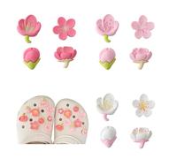 Pack of 12 Sakura Shoe Pins for Crocs Women, Shoe Charms Shoe Pin Kids Jibbitz Charm, Shoes Flower Pins Shoes Flower Plug Flower Accessories Kids Pink Decoration, Girls Children Accessories, Allgemein