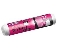 Pack Of 12 Seal-A-Pack Drawstring Refuse Sacks Bin Liners