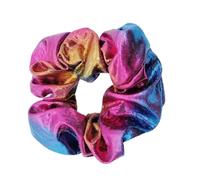 Pack of 12 Shiny Colour Gradient Hair Bobbles for Women, Soft Colourful Scrunchies