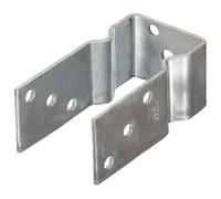 Pack of 12 Silver Galvanised Steel U-Shape Post Holders 8 x 6 x 15 cm with Pre-Drilled Holes for Garden Fence Patio Foundation Support Bracket Camping Lantern