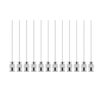 Pack of 12 Stainless Steel Precise Dispensing Needle 50mm Length for Smooth Accurate Adhesive Application in Detailed Complex Tasks Dispensing Tip Tubes