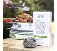 Pack of 12 Stainless Steel Scourers Scrub Buds Dish Drops