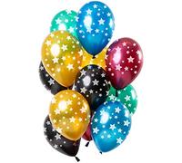 Pack of 12 Star Decorated Balloons 30cm Deluxe Metallic Latex Balloons Party Decorations Balloon Bouquet …