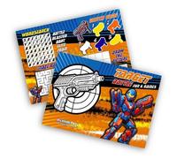 Pack of 12 - Target Battle Fun and Games Activity Sheets - Nerf-Themed Activity