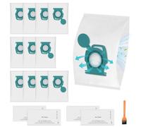 Pack of 12 TU Vacuum Cleaner Bags Compatible with Miele Pure TU Dust Bags for Guard L1/S1 Junior Parquet Flex Silence AllFloor Performance Comfort Cat Dog Vacuum Cleaner with 4 Exhaust Filters
