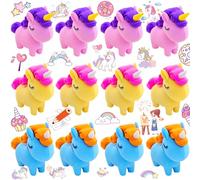 Pack of 12 unicorn erasers, unicorn eraser for children, unicorn cartoon eraser, novelty unicorn eraser, for birthday, children's party, festival, New Year, Christmas children's party