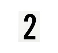 Pack of 12 Waterproof Wheelie Bin Black Number 2 Sticker