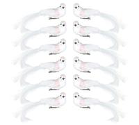 Pack of 12 White Artificial Feather Doves, White Christmas Decoration with Clip, White Feather Christmas Tree Decorations, Simulation Mini Birds Clip for Homemade Christmas Tree,