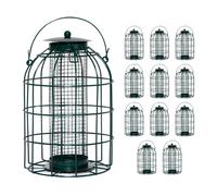 Pack of 12 Wild Bird Hanging Nut Feeder with Squirrel Guard