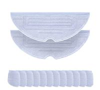 Pack of 12 wiping cloths accessory set for Roborock S7 S7+ S7 MaxV S7 MaxV Plus S7 MaxV Ultra Q7 Max+ series robot vacuum cleaner microfibre VibraRise mop cloth replacement parts (blue grey).