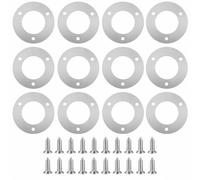 Pack of 12 X Bird Nest Box Protection Plates 32mm, Wild Bird Box Stainless Steel Ring Guard, Garden Small Birds Metal Plate, Birdhouses Houses Robin Nest Box, Sparrows, Swifts