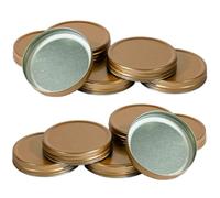 Pack Of 12 x Gold - Replacement Screw On Lids For 67mm Diameter Honey Jars