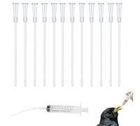 Pack of 12 Young Birds Feeding Hose, 10 ml Syringe with Hose, Button Cannula, Feeding Syringe Chicks for Baby Birds, Parrots, Milk, Water, Medication, Pets Hand Feeding Tool, Easy to Clean