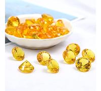 Pack of 120 Acrylic Diamond Decorative Stones,Acrylic Diamond Gemstones,Scatter Decoration,Acrylic Jewellery for Wedding,Birthday,Christmas,Party,Vase Filler,Pirate Party,Treasure Hunt Decoration,Gold