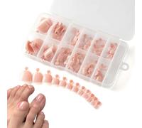 Pack of 120 Press on Nails Feet, Toenails for Sticking, Artificial Nails for Feet, Artificial Toenails Self-Adhesive, Toenail Tips, Artificial Toenails Self-Adhesive for DIY Manicure Decoration