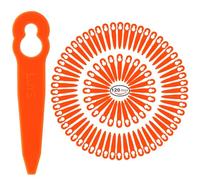 Pack of 120 Replacement Plastic Blades, Compatible with Stihl Polycut 2-2 Polycut 3-2 Grass Trimmer FSA 45 FSA 57 FSE 52, Sun Joe 24V-GT10, Redback Swift 40 V (120 Pieces Grass Trimmer Blade A)