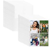 Pack of 120 Transparent Postcard Sleeves, 4 Compartments, 960 Double-Sided Photo Sleeves DIN A4 Veloflex, Small Films, (HIQE-DE08)