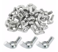 Pack of 120 Wing Nuts M6, Stainless Steel Wing Nuts, Stainless Steel 304 Hand Screw Wing Nuts, Wing Nuts Assortment Metric Rustproof Wing Groove for Equipment Furniture Decoration