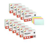 Pack of 1200 Assorted Colour Ruled 8x5 Record Cards - Lined Study Index Cards for Notes, Revision