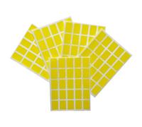 Pack of 125 Yellow 12x18mm Rectangular Labels - Adhesive Stickers