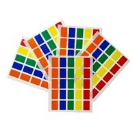 Pack of 1250 Assorted Colour 12x18mm Rectangular Labels - Adhesive Stickers