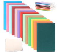 Pack of 13 A6 Notepads, Small Notepads, A6 Notebook, Journal Diary, School Notebooks, 30 Sheets Colourful Notes with Kraft Paper Cover for Writing, Office, School, To Do List Notebooks (14 x 9 cm)