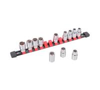 Pack of 13 High Strength Socket Set with Holder for Tool Management and Comprehensive Size Coverage in Repairing Use Socket and Driver Set