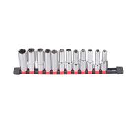 Pack of 13 High Strength Socket Set with Holder for Tool Management and Comprehensive Size Coverage in Repairing Use Socket and Driver Set