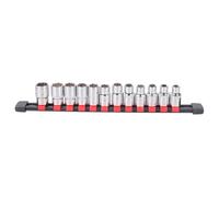 Pack of 13 High Strength Socket Set with Holder for Tool Management and Comprehensive Size Coverage in Repairing Use Precise Socket Set