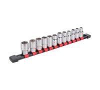 Pack of 13 High Strength Socket Set with Holder for Tool Management and Comprehensive Size Coverage in Repairing Use Socket and Driver Set