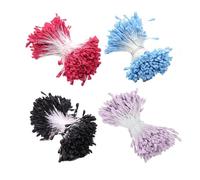 Pack of 1360 Flower Stamens, Double Heads Matte Stamens, Artificial Flower Pistols, Stamens For Flowers, Multicolor Artificial Floral Stamen For Flower Making,DIY Christmas Card,Wedding Decoration