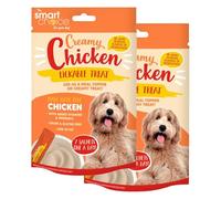 Pack of 14 Creamy Chicken Lickable Treats - Dog Puppy Reward - Vitamins Meal Topper Pet Food Reusable Bag Pouch Resealable