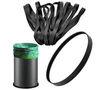 Pack of 14 Replacement Rubber Rings for Bin Liners, 180 x 10 x 1.5 mm Elastic Band, Black, Strong, Compatible with Wesco Rubbish Bins and Brabantia Bin, Elastic Band Wide, Replacement Rubber Ring for