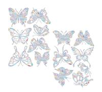 Pack of 14 Suncatcher Stickers, Bird Protection, Prism Rainbow Window Stickers, Decoration, Butterfly Film, Prism Window Stickers, Colourful Catcher Decal, Window Film for Stained Glass