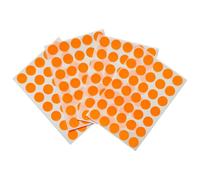Pack of 140 Self Adhesive Fluorescent Orange 13mm Round Labels - Stickers