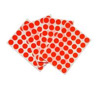 Pack of 140 Self Adhesive Fluorescent Red 13mm Round Labels - Stickers