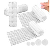 Pack of 1400 Hook and Loop Dots, Self-Adhesive, 10 mm, 20 mm, 700 Pairs, Double-Sided Round Dots, Strong Fastening, Self-Adhesive for Paper, Metal, Plastic, Glass, Leather