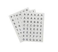 Pack of 144 Black on White A-Z Alphabet 12x12mm Self Adhesive Labels