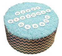 Pack of 144 Perfectly pre-Cut Edible Baby Blue Wafer Letters & Numbers on 25mm Diameter Wafer Discs - by CDA Products 201-656-144 - Make Any Message on Your Cake.