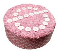 Pack of 144 Perfectly pre-Cut Edible Wafer Letters & Numbers - Baby Pink - 25mm Diameter by CDA Products 201-657-144 - Make Any Message on Your Cake.