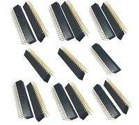 （Pack of 15） 2.54mm Pitch 2x20 40 Pin Double Row Female Right Angle Header Socket Strip Connector