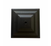Pack of 15 Black Plastic Fence Post Caps for a 4" (100mm) Fence Post. UK Made, Rot Proof. (GT0050). Free UK Postage