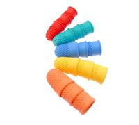 Pack of 15 Coloured Assorted Size Rubber Finger Cones Thimblettes