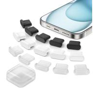 [Pack of 15] Dust Protection for iPhone 15 Pro Max 5G, Anti Loss Dust Plug, USB C Dust Plug Silicone for Xiaomi Redmi Note 13 Pro+ 12 11 iPad Air Samsung S24 S23 Ultra Pixel 8 Pro 7