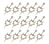 Pack Of 15 Heart Charm With Filigree Thorns Designs In Antique Silver For Jewelry Crafting And Decoration Daily Use Necklace Charm