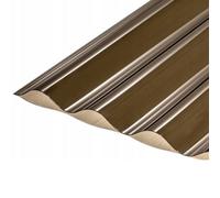 Pack Of 15 - High Impact Sunplex Bronze Tinted Translucent Polycarbonate Corrugated Roofing Sheet 6Ft (1830mm) - Uv Protected