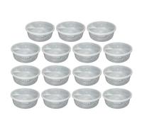 Pack of 15 - Large Clear Round Plastic Storage Container with Airtight Lid - Moisture-Proof Filament Storage Box for 3D Printer Spools, Durable & Stackable (2.5l Litre)